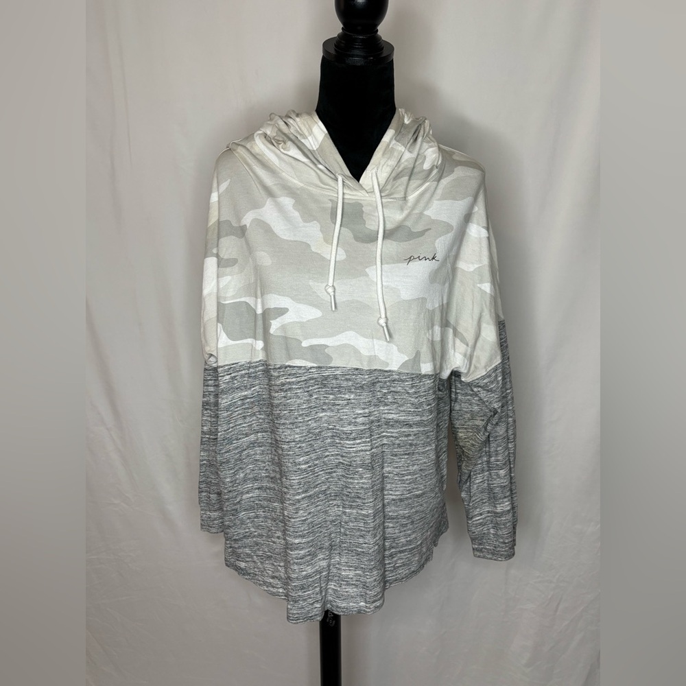 PINK Victoria's Secret Camouflage and Gray Hoodie
